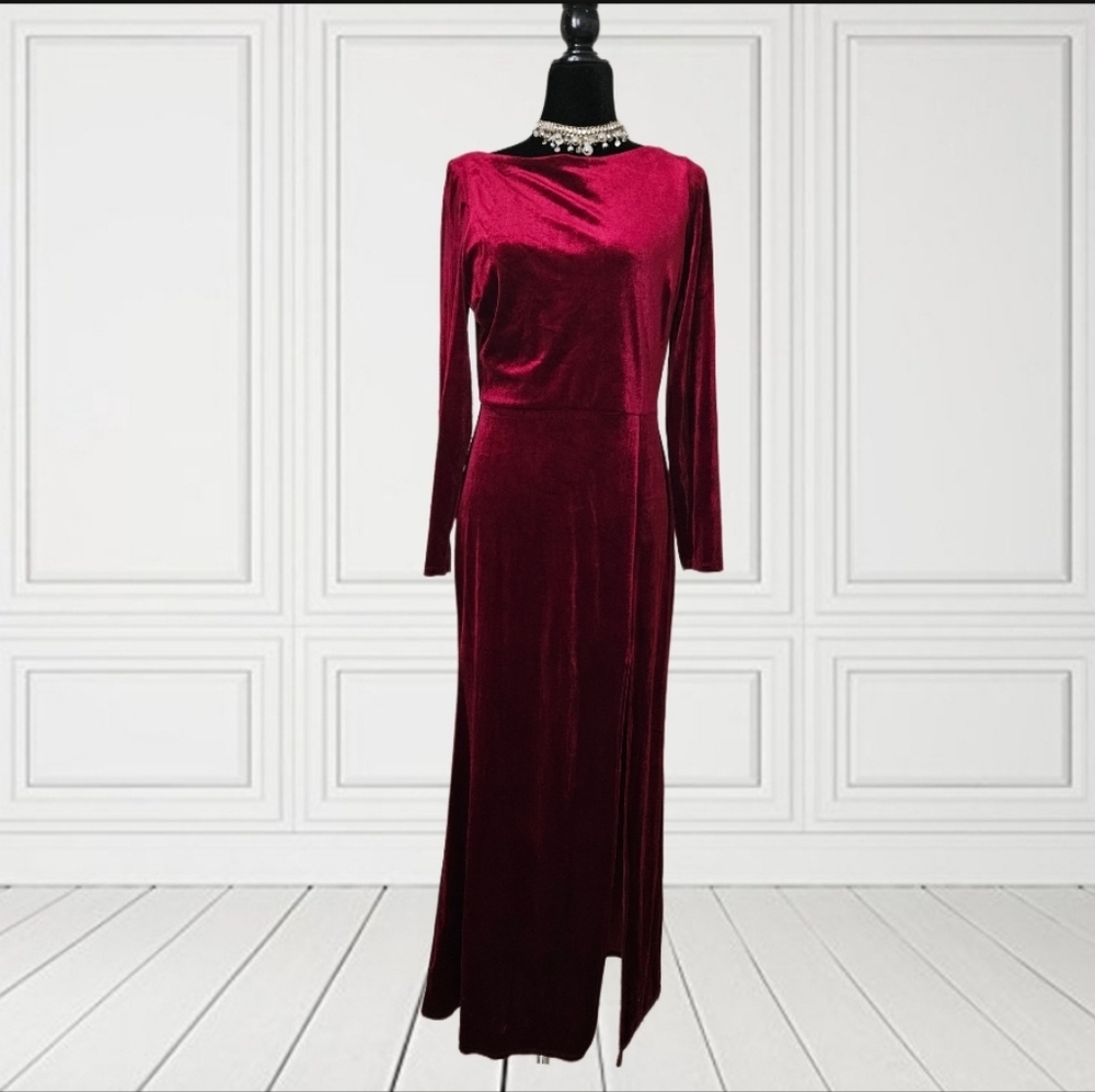 Rebecca B. Elegant Drapped Back Dress